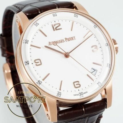 Audemars Piguet CODE 11.59 Beyaz Kadran 15210OR 41mm Rose APS Factory 4302 Super Clone ETA