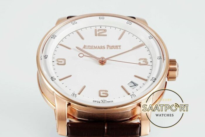 Audemars Piguet CODE 11.59 Beyaz Kadran 15210OR 41mm Rose APS Factory 4302 Super Clone ETA