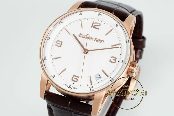 Audemars Piguet CODE 11.59 Beyaz Kadran 15210OR 41mm Rose APS Factory 4302 Super Clone ETA