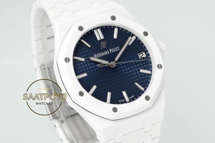Audemars Piguet Royal Oak 15503BC Mavi Kadran APS Factory Full Seramik 4302 Super Clone ETA