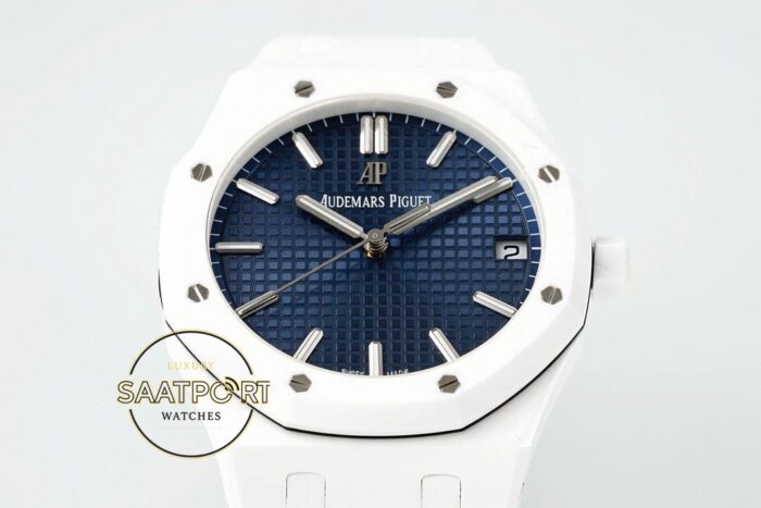 Audemars Piguet Royal Oak 15503BC Mavi Kadran APS Factory Full Seramik 4302 Super Clone ETA