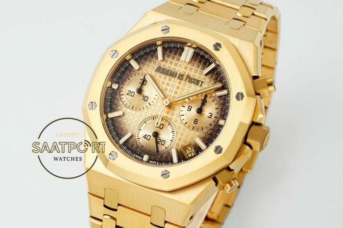Audemars Piguet Royal Oak 26240BA Siyah Kenar Gold Kadran APS Factory 4401 Super Clone ETA