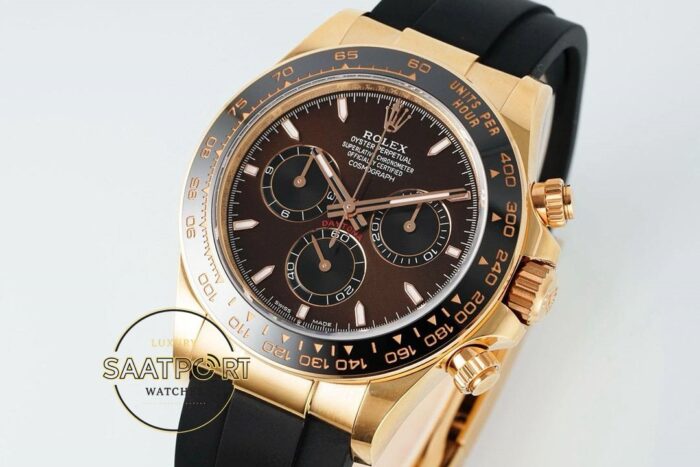 Rolex Daytona 126515LN Chocolate Kadran Rose 904L Case Oysterflex 4131 Super Clone ETA