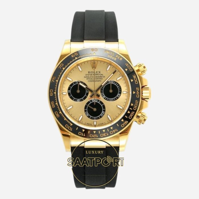 Rolex Daytona 126518 Gold 904L Kasa Gold Kadran Oysterflex 4131 Super Clone ETA