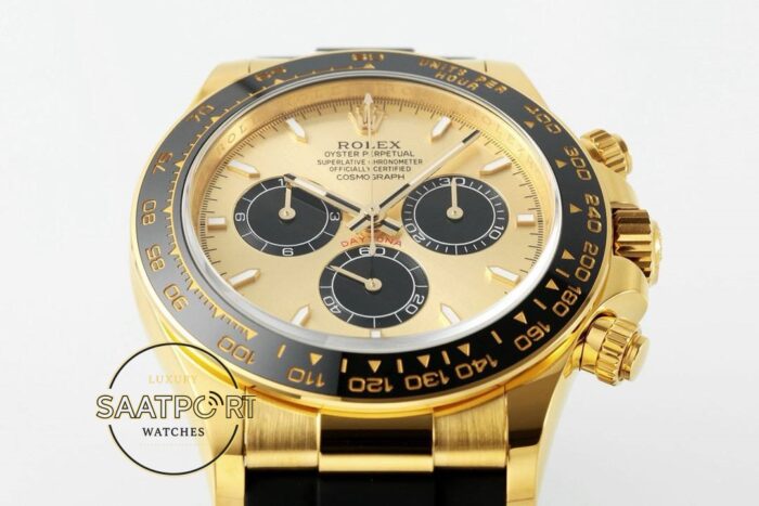 Rolex Daytona 126518 Gold 904L Kasa Gold Kadran Oysterflex 4131 Super Clone ETA