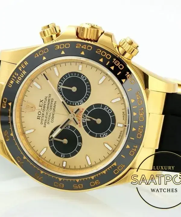 Rolex Daytona 126518 Gold 904L Kasa Gold Kadran Oysterflex 4131 Super Clone ETA