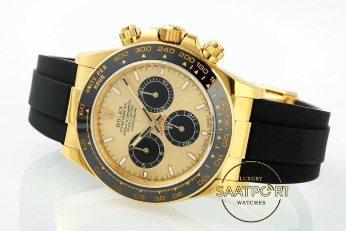 Rolex Daytona 126518 Gold 904L Kasa Gold Kadran Oysterflex 4131 Super Clone ETA