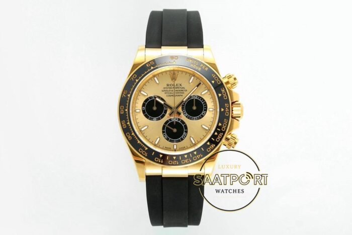 Rolex Daytona 126518 Gold 904L Kasa Gold Kadran Oysterflex 4131 Super Clone ETA
