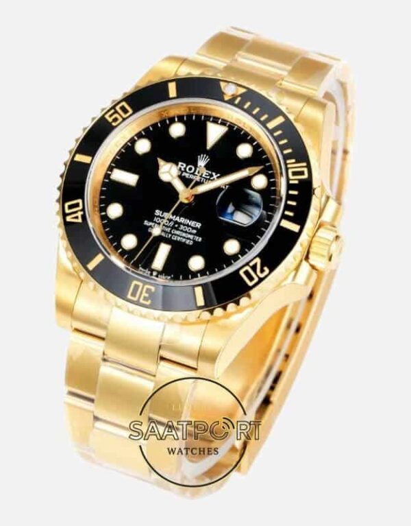 Rolex Submariner Date 126618LN Full Gold Siyah Vsf Factory Eta Saat