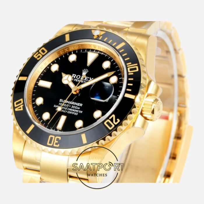 Rolex Submariner Date 126618LN Full Gold Siyah Vsf Factory Eta Saat