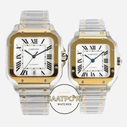 Cartier Santos W2SA0009 40mm W2SA0016 35mm Roman Rakamlı Beyaz Kadran 1847 MC Super Clone ETA