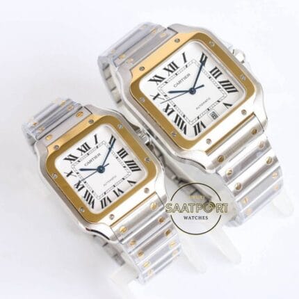 Cartier Santos W2SA0009 40mm W2SA0016 35mm Roman Rakamlı Beyaz Kadran 1847 MC Super Clone ETA