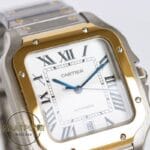 Cartier Santos W2SA0009 40mm W2SA0016 35mm Roman Rakamlı Beyaz Kadran 1847 MC Super Clone ETA