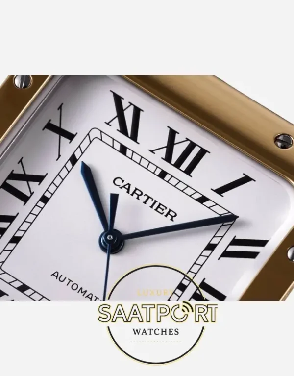 Cartier Santos W2SA0009 Gold Bezel Roman Kadran 40mm 1847 MC Super Clone ETA