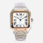 Cartier Santos W2SA0016 Roman Rakamlı 35mm Beyaz Kadran 1847 MC Super Clone ETA