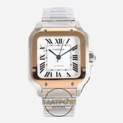 Cartier Santos W2SA0016 Roman Rakamlı 35mm Beyaz Kadran 1847 MC Super Clone ETA
