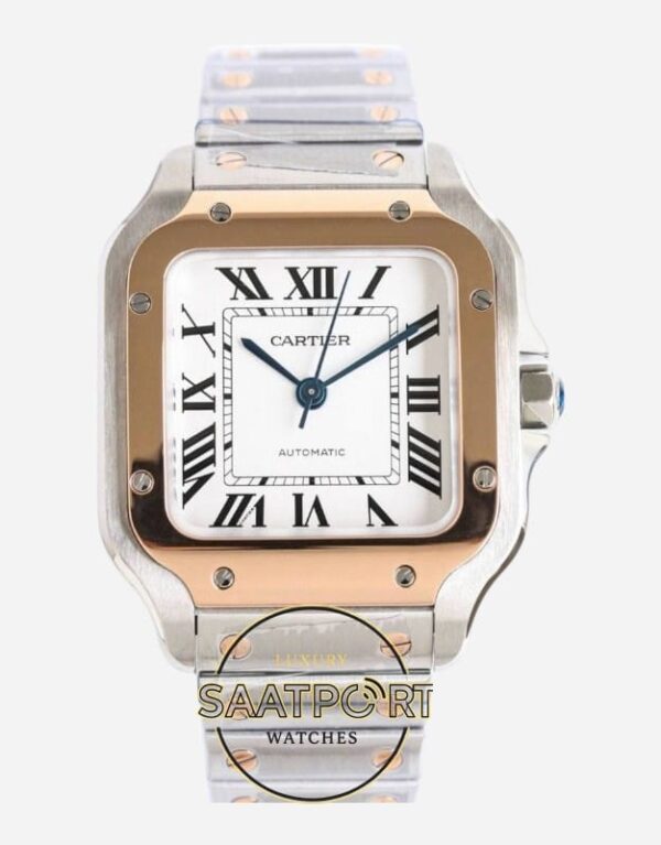 Cartier Santos W2SA0016 Roman Rakamlı 35mm Beyaz Kadran 1847 MC Super Clone ETA