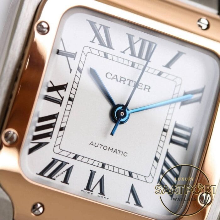 Cartier Santos W2SA0016 Roman Rakamlı 35mm Beyaz Kadran 1847 MC Super Clone ETA