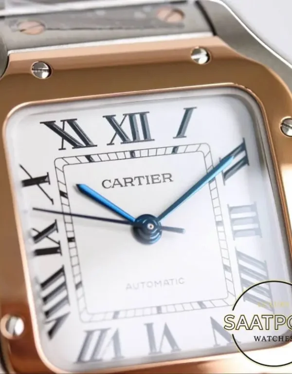 Cartier Santos W2SA0016 Roman Rakamlı 35mm Beyaz Kadran 1847 MC Super Clone ETA