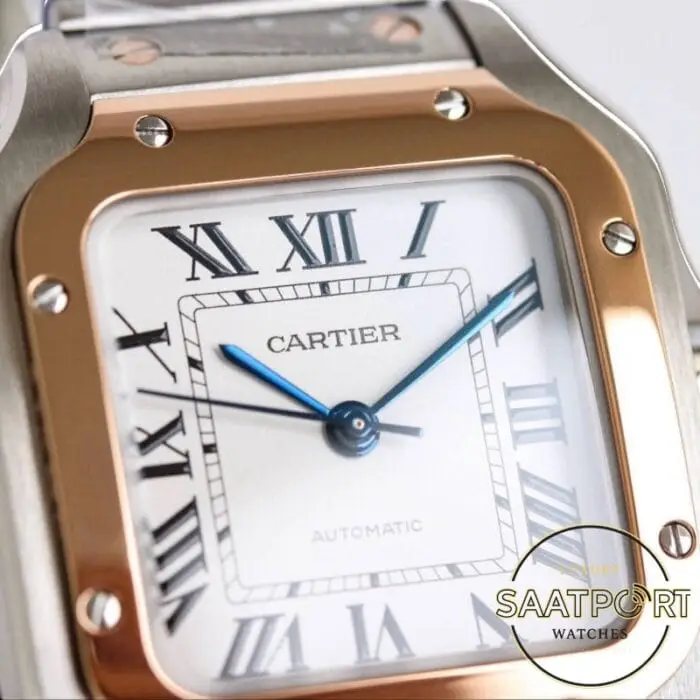 Cartier Santos W2SA0016 Roman Rakamlı 35mm Beyaz Kadran 1847 MC Super Clone ETA