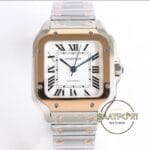 Cartier Santos W2SA0016 Roman Rakamlı 35mm Beyaz Kadran 1847 MC Super Clone ETA