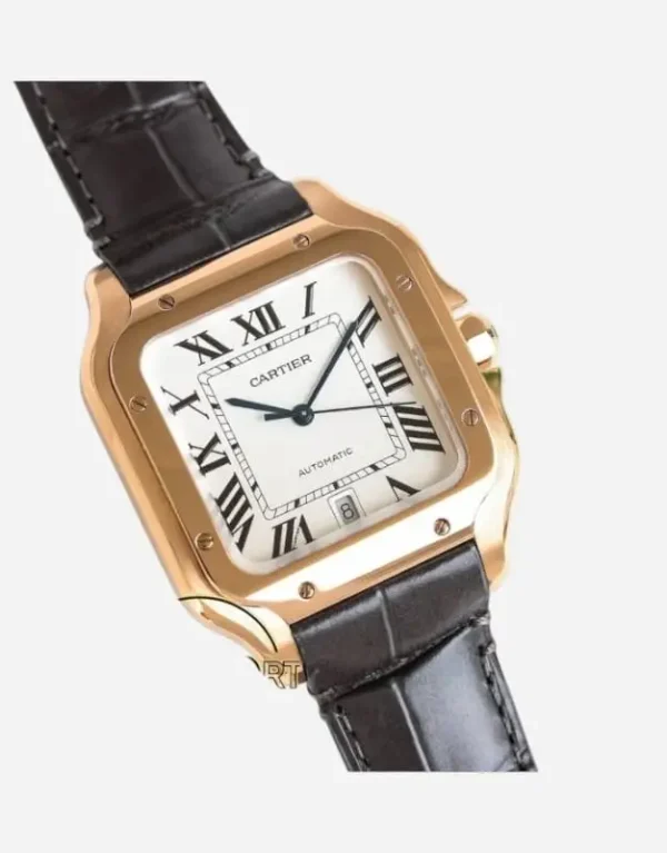 Cartier Santos WGSA0028 Rose Gold Kasa Roman Kadran 40mm 1847 MC Super Clone ETA