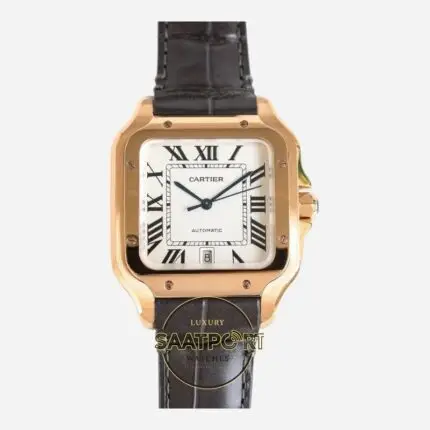 Cartier Santos WGSA0028 Rose Gold Kasa Roman Kadran 40mm 1847 MC Super Clone ETA