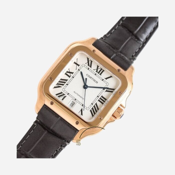 Cartier Santos WGSA0028 Rose Gold Kasa Roman Kadran 40mm 1847 MC Super Clone ETA