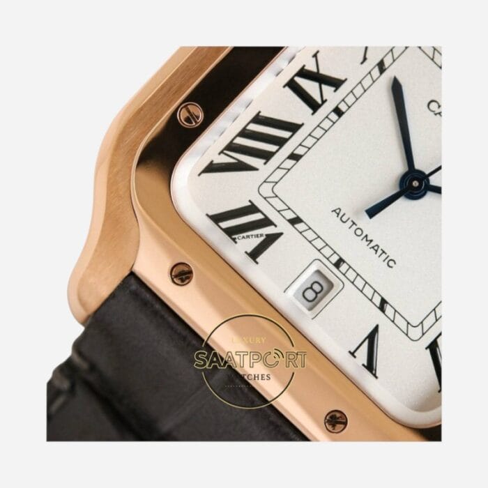 Cartier Santos WGSA0028 Rose Gold Kasa Roman Kadran 40mm 1847 MC Super Clone ETA
