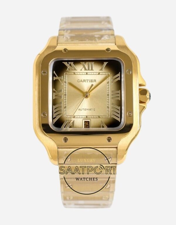 Cartier Santos WGSA0095 Full Gold Roman Rakam 1847 MC Super Clone ETA