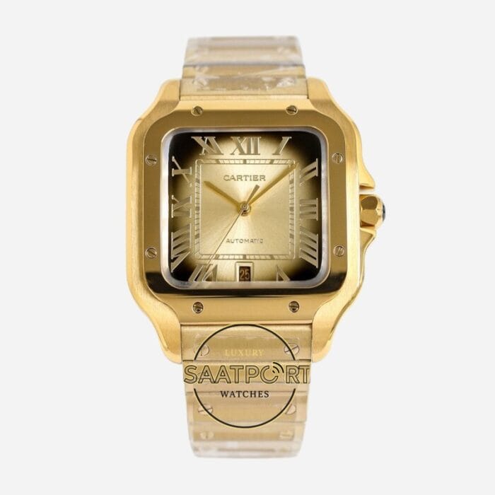 Cartier Santos WGSA0095 Full Gold Roman Rakam 1847 MC Super Clone ETA