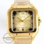 Cartier Santos WGSA0095 Full Gold Roman Rakam 1847 MC Super Clone ETA