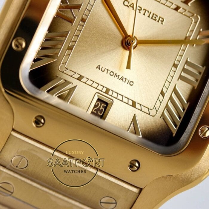 Cartier Santos WGSA0095 Full Gold Roman Rakam 1847 MC Super Clone ETA