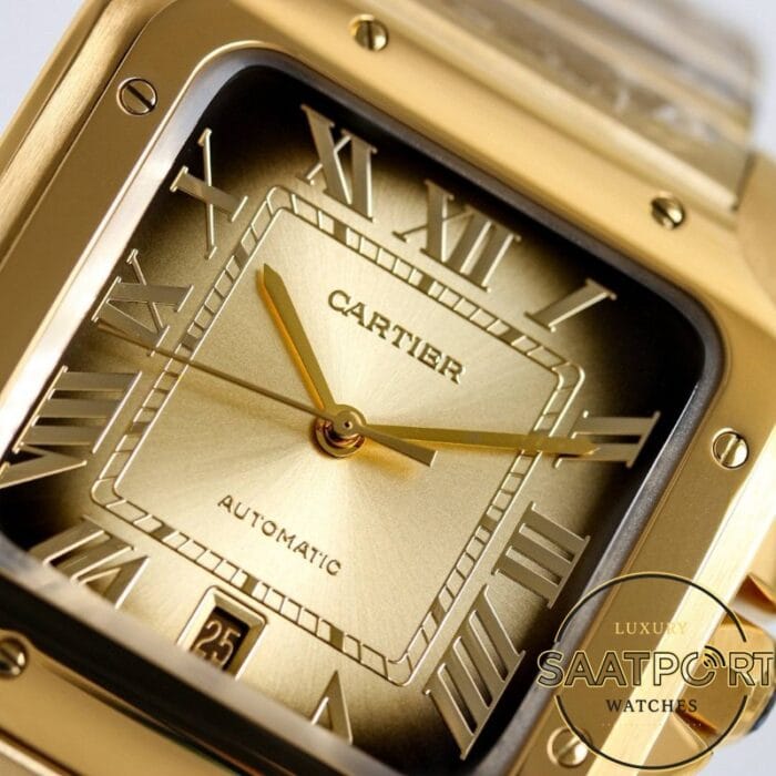 Cartier Santos WGSA0095 Full Gold Roman Rakam 1847 MC Super Clone ETA