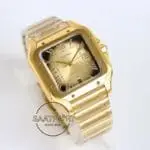 Cartier Santos WGSA0095 Full Gold Roman Rakam 1847 MC Super Clone ETA