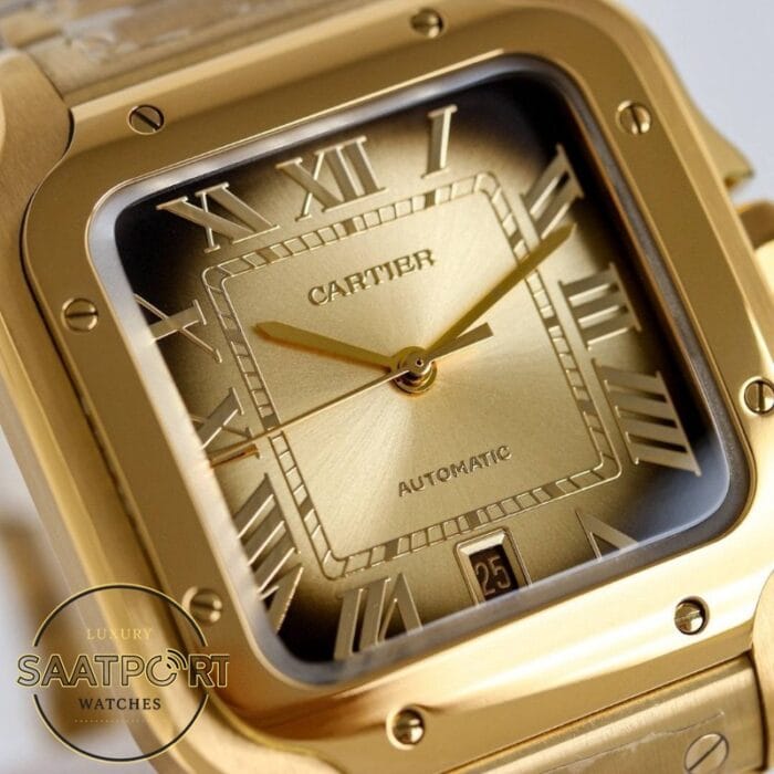 Cartier Santos WGSA0095 Full Gold Roman Rakam 1847 MC Super Clone ETA