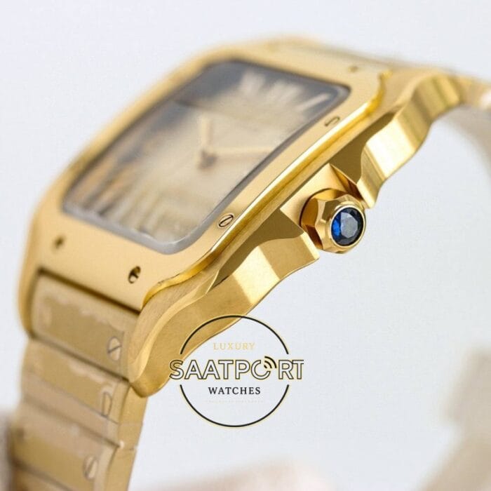 Cartier Santos WGSA0095 Full Gold Roman Rakam 1847 MC Super Clone ETA