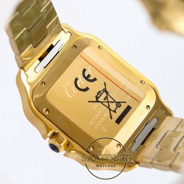 Cartier Santos WGSA0095 Full Gold Roman Rakam 1847 MC Super Clone ETA