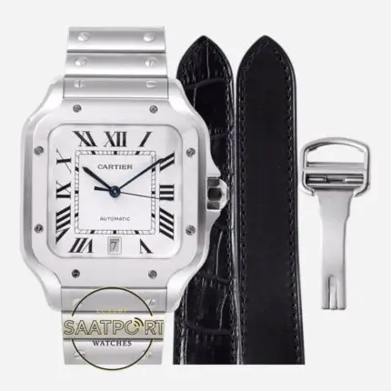 Cartier Santos WSSA0018 Beyaz Kadran 40mm 1847 MC Super Clone ETA