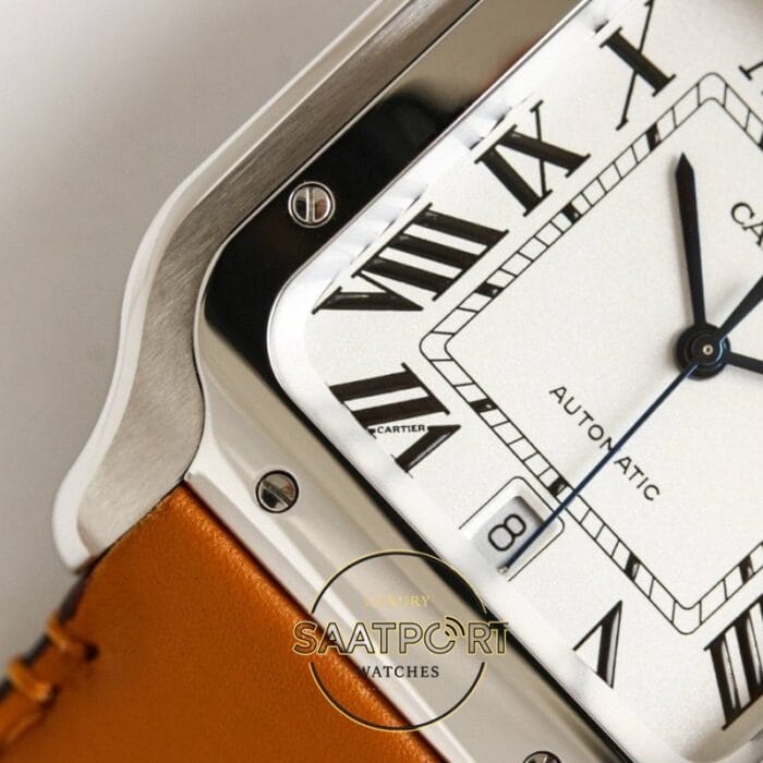 Cartier Santos WSSA0018 Roman Kadran Deri Kordon 40mm 1847 MC Super Clone ETA