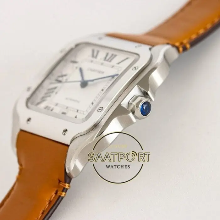 Cartier Santos WSSA0018 Roman Kadran Deri Kordon 40mm 1847 MC Super Clone ETA
