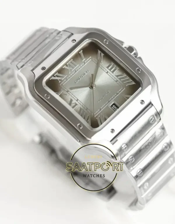 Cartier Santos WSSA0018 Roman Rakamlı Gümüş Kadran 1847 MC Super Clone ETA