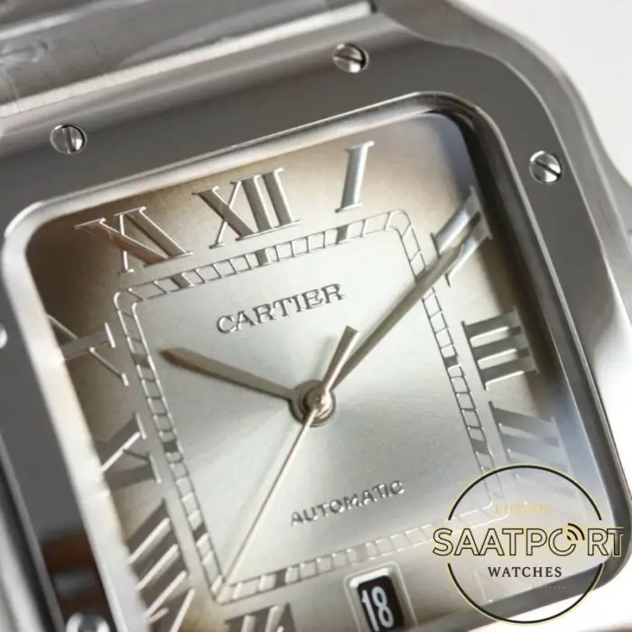 Cartier Santos WSSA0018 Roman Rakamlı Gümüş Kadran 1847 MC Super Clone ETA