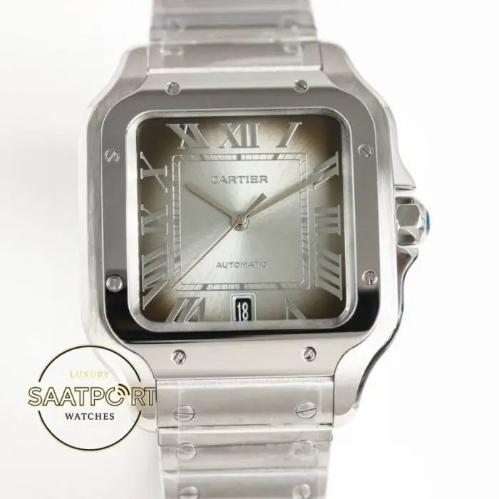 Cartier Santos WSSA0018 Roman Rakamlı Gümüş Kadran 1847 MC Super Clone ETA
