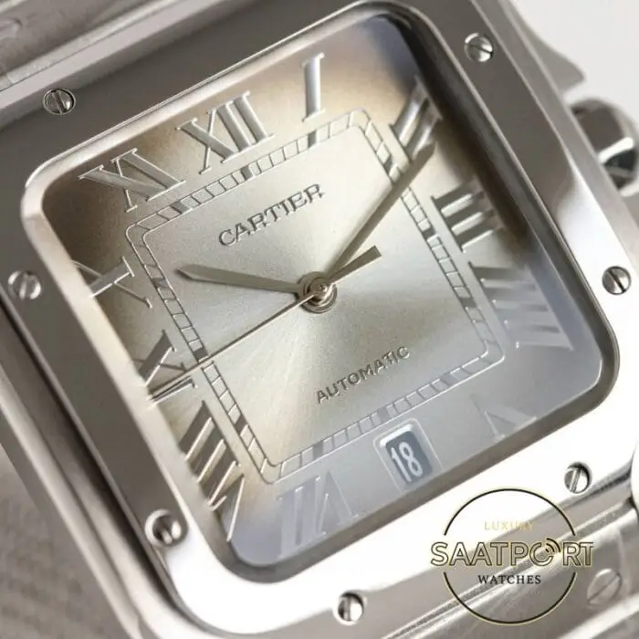 Cartier Santos WSSA0018 Roman Rakamlı Gümüş Kadran 1847 MC Super Clone ETA
