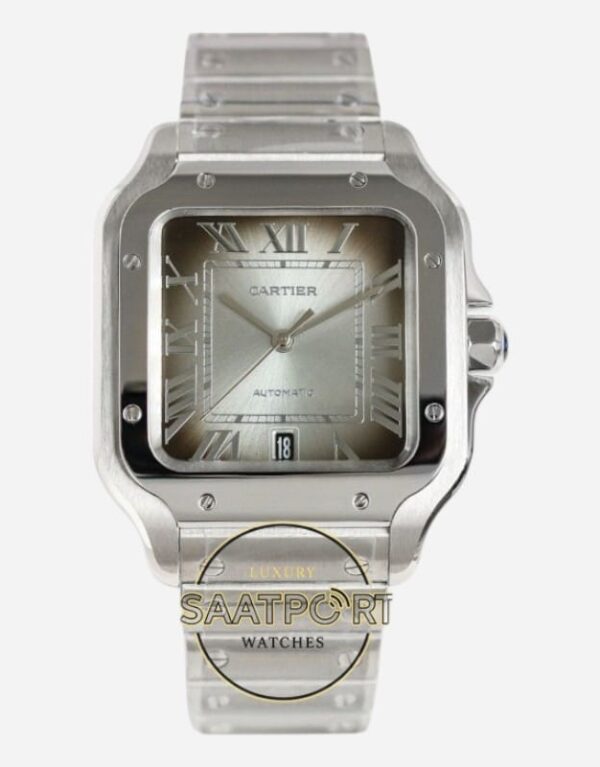 Cartier Santos WSSA0018 Roman Rakamlı Gümüş Kadran 1847 MC Super Clone ETA.