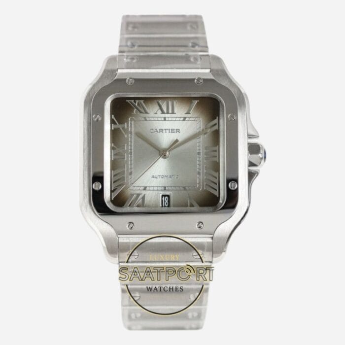 Cartier Santos WSSA0018 Roman Rakamlı Gümüş Kadran 1847 MC Super Clone ETA.