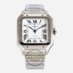 Cartier Santos WSSA0029 Roman Rakamlı Beyaz Kadran 1847 MC Super Clone ETA