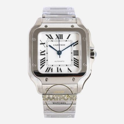 Cartier Santos WSSA0029 Roman Rakamlı Beyaz Kadran 1847 MC Super Clone ETA