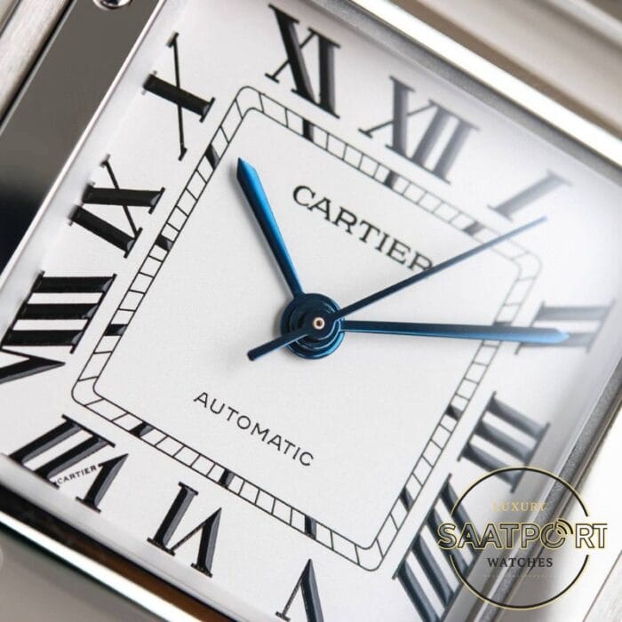 Cartier Santos WSSA0029 Roman Rakamlı Beyaz Kadran 1847 MC Super Clone ETA